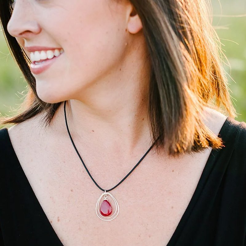 silver halo necklace - Image 2