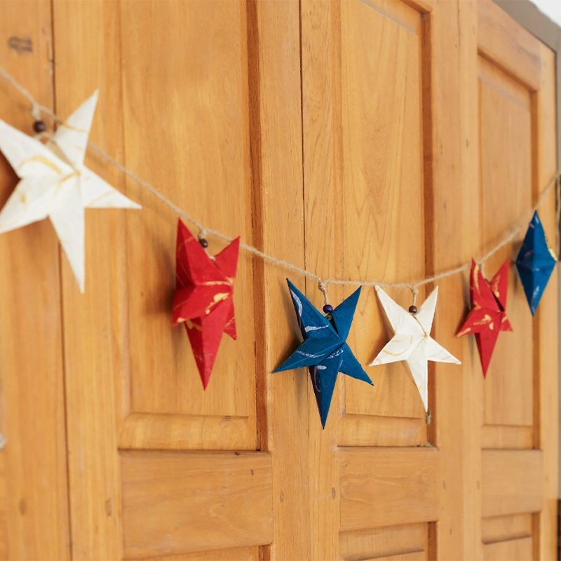 mulberry paper star garland - Image 2