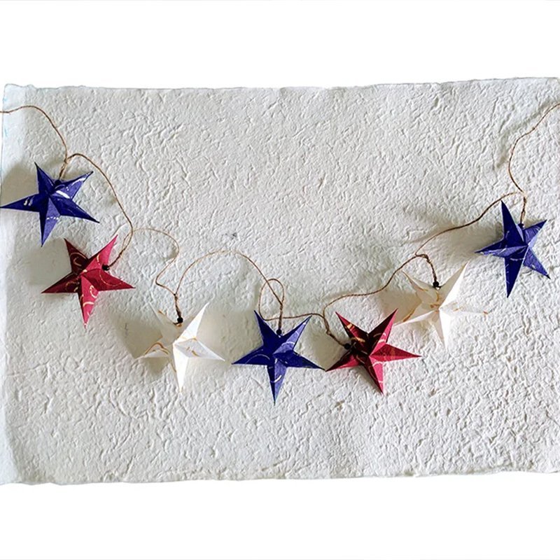 mulberry paper star garland