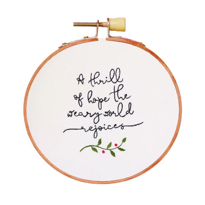 a thrill of hope large embroidery hoop