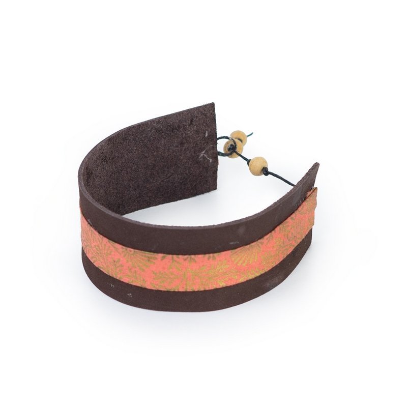 leather fabric bracelet