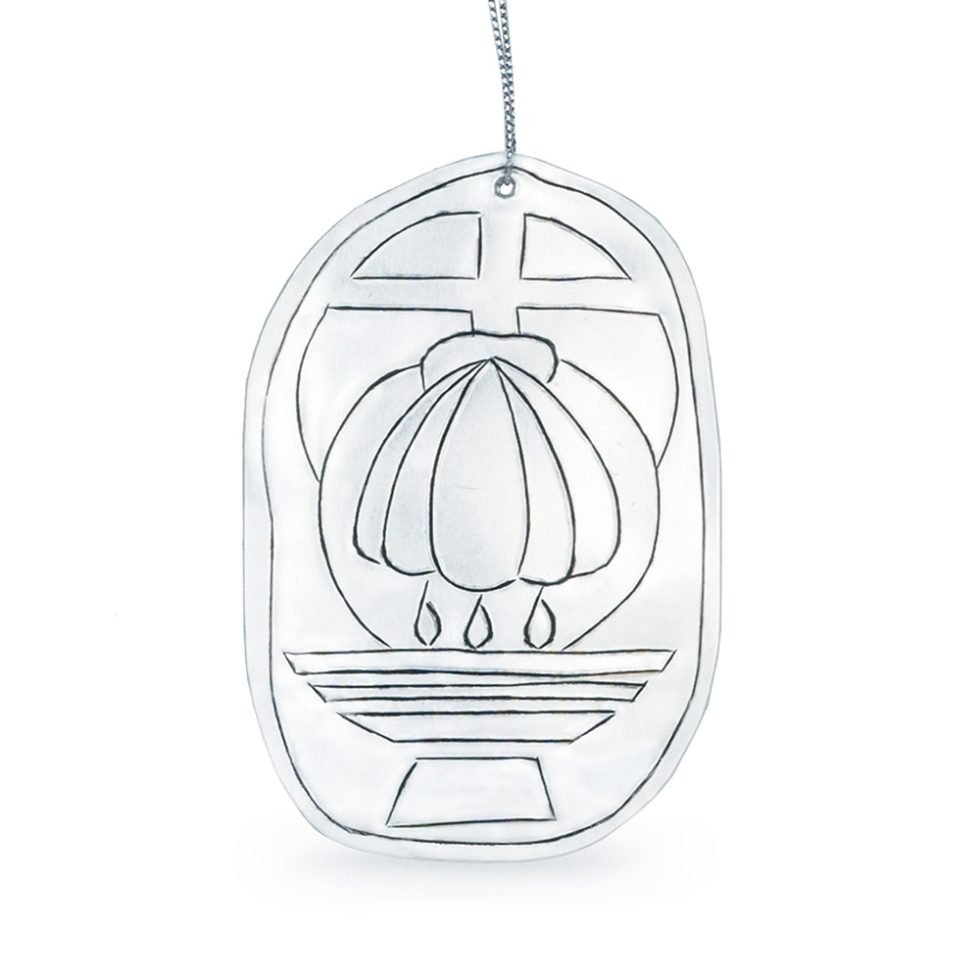 tin ornament - baptismal font