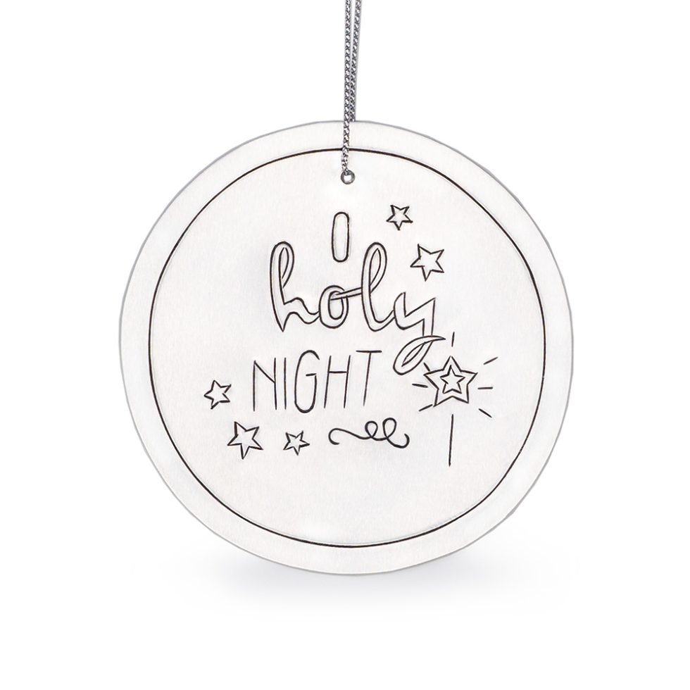 tin ornament - o holy night