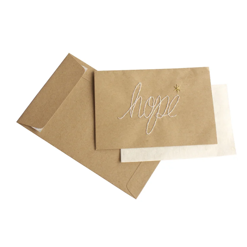 handstitched hope card