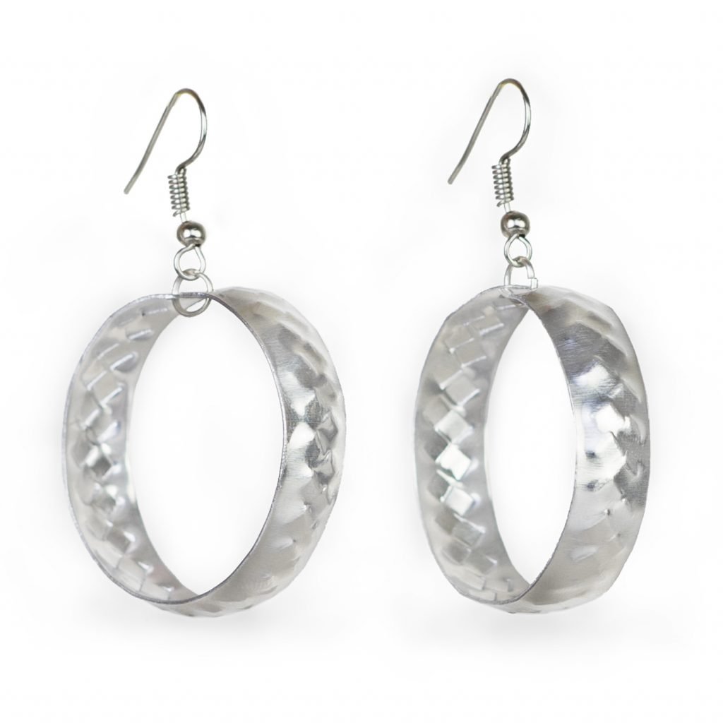 tin hoop earrings
