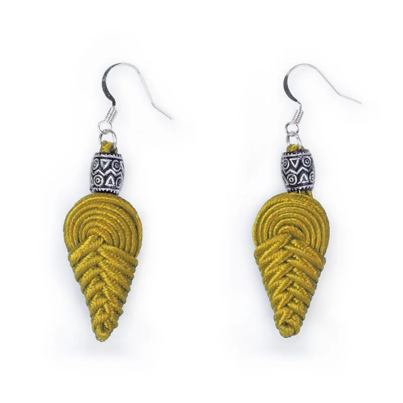 teardrop button earrings