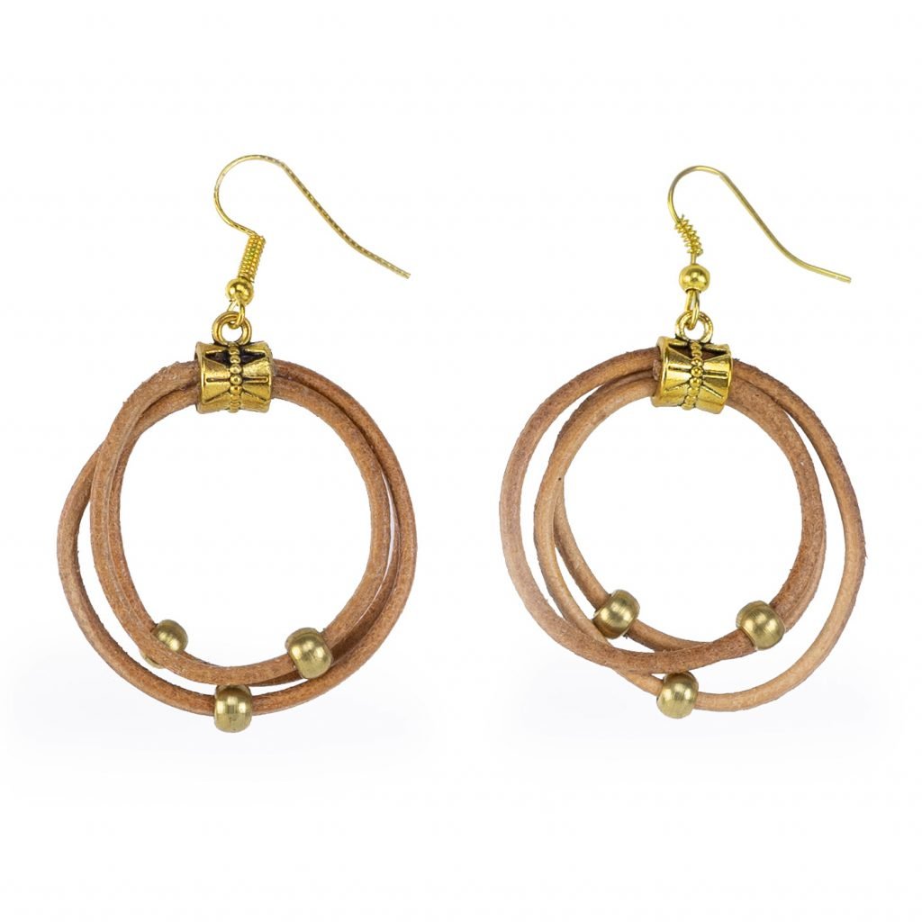leather hoop earrings