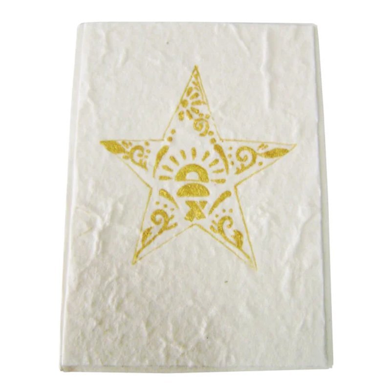 hand painted mulberry star card