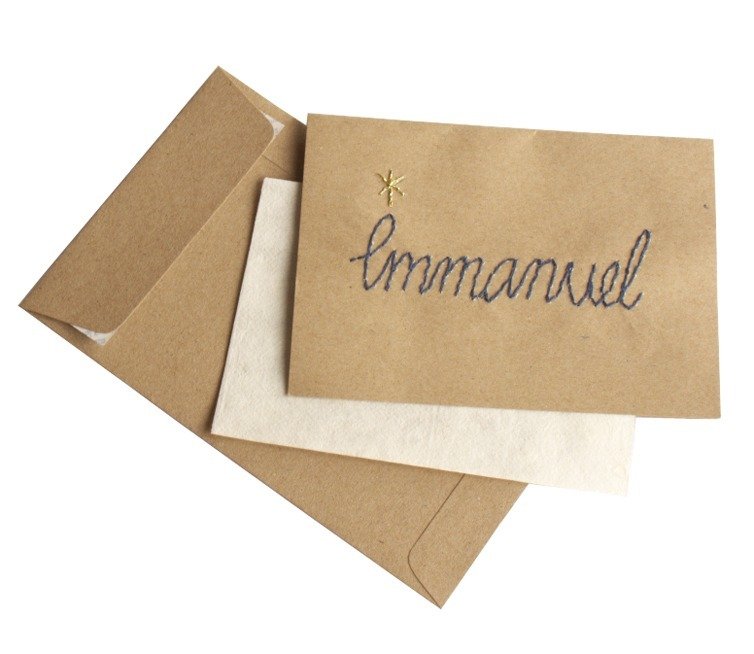 handstitched card Immanuel