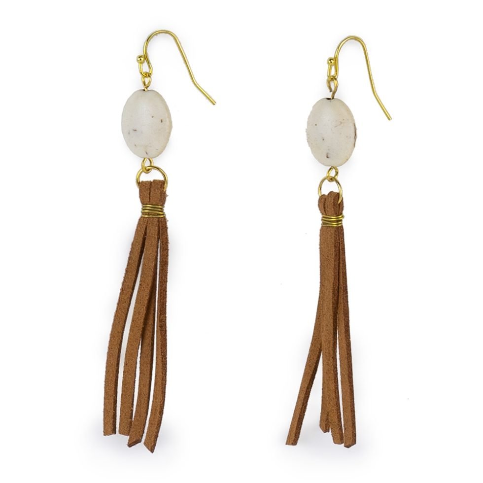 suede tassel earrings