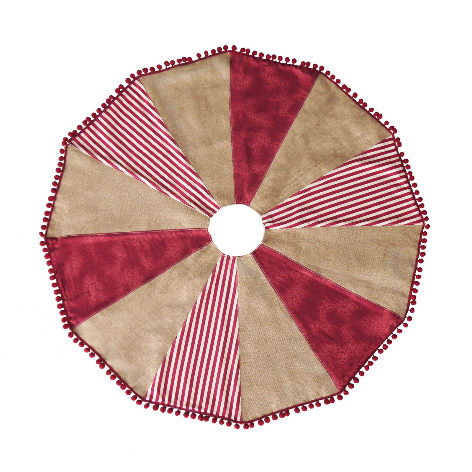 burlap Christmas tree skirt
