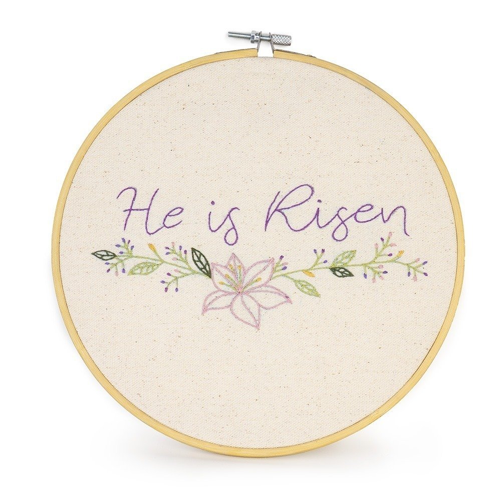 he is risen large embroidery hoop