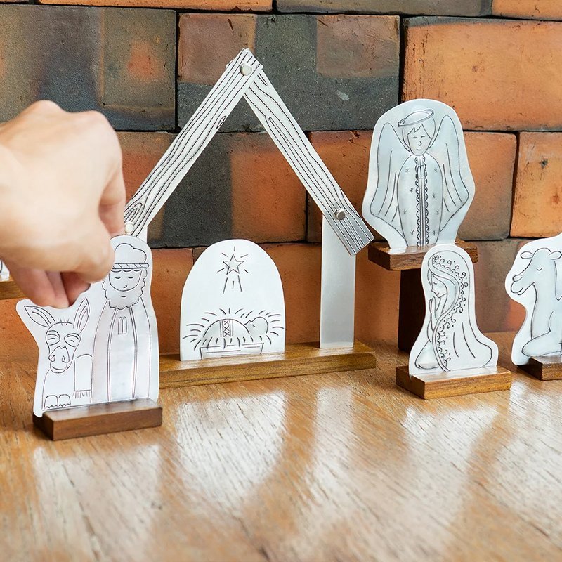 tin nativity set - Image 3