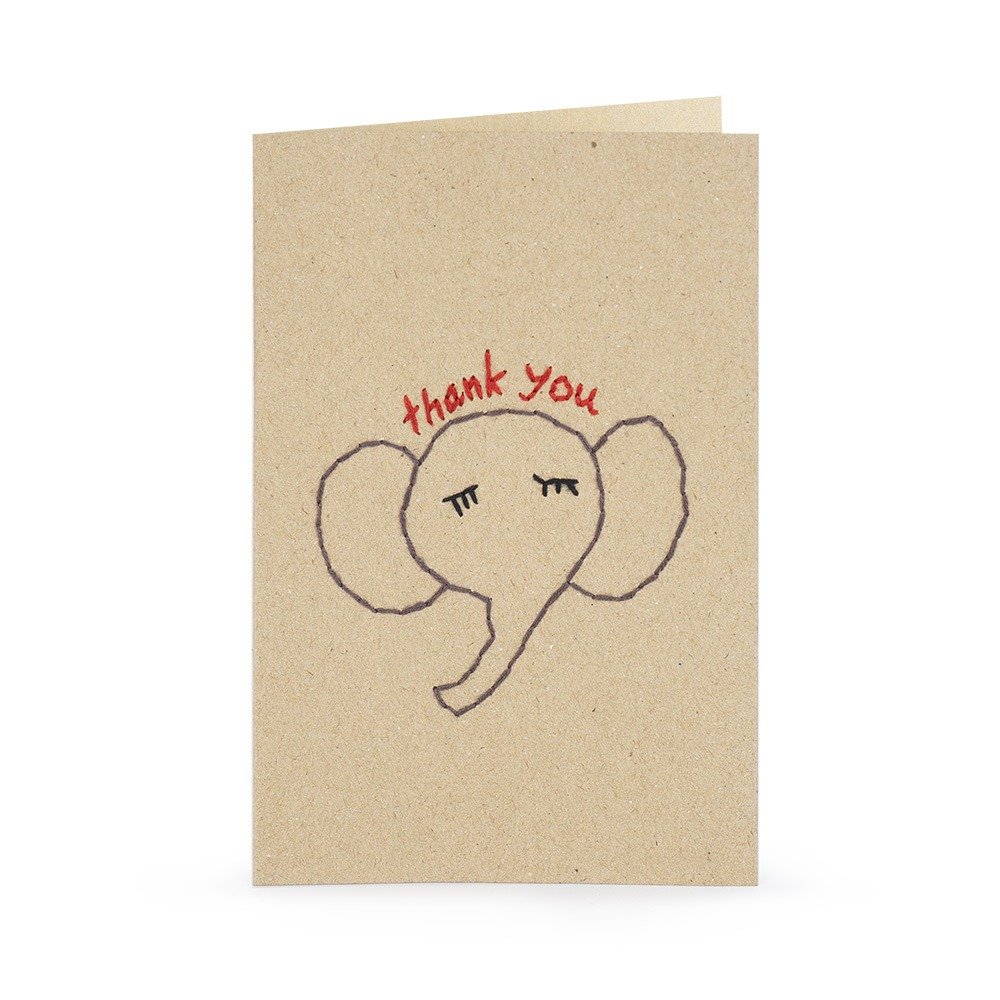 elephant thank you card
